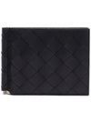 Intrecciato Bill Clip Card Wallet Black - BOTTEGA VENETA - BALAAN 3