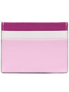 Saffiano Color Block Card Wallet Pink - MARNI - BALAAN 5