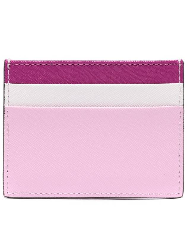 Saffiano Color Block Card Wallet Pink - MARNI - BALAAN 5