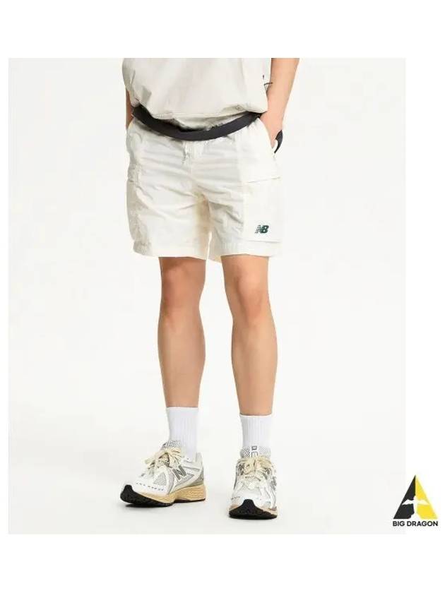 NBNVE22513 UNI NBSC 4 5 woven short pants CREAM - NEW BALANCE - BALAAN 1