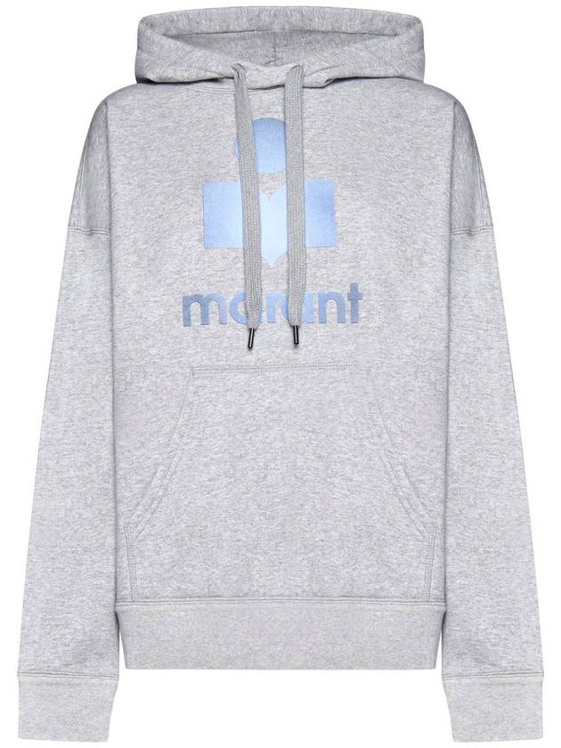 Mansel Big Logo Print Hoodie Grey - ISABEL MARANT - BALAAN 2