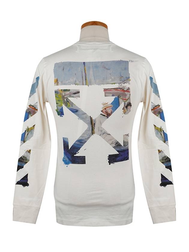 Diag Colored Arrow Long Sleeve T-Shirt White - OFF WHITE - BALAAN 4