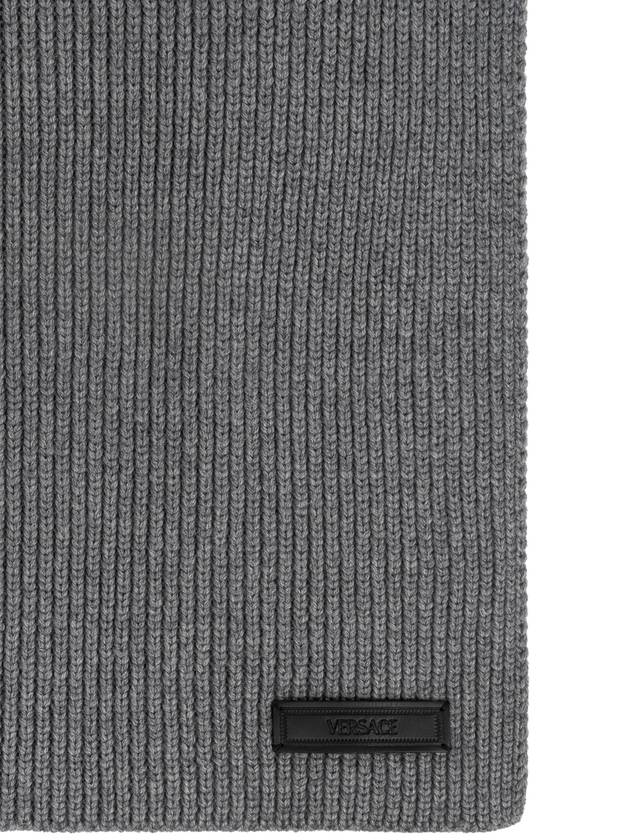 Versace Wool Scarf, Men's, Grey - VERSACE - BALAAN 4