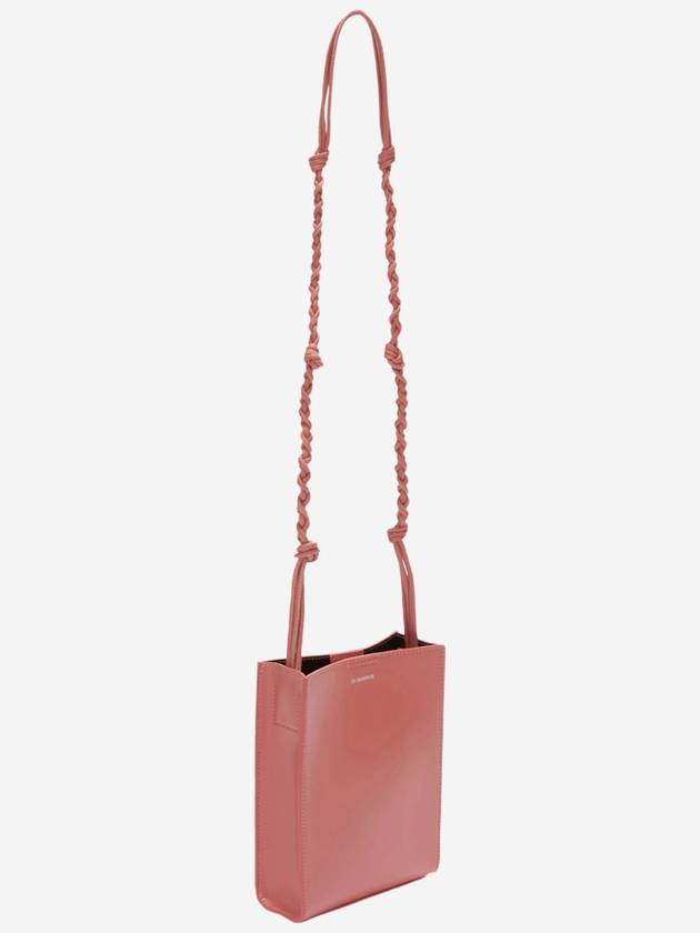 Women's Tangle Small Leather Shoulder Bag Pink - JIL SANDER - BALAAN 3