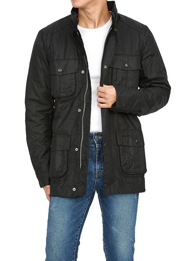 Corbridge Wax Zip-Up Jacket Black - BARBOUR - BALAAN 7