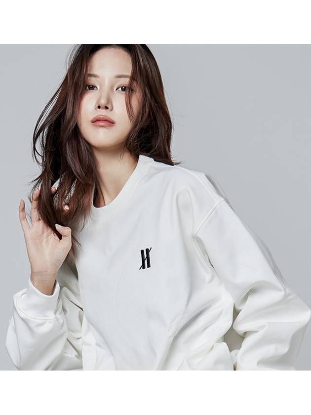 Brushed Warm-Up Overfit Sweatshirt White - OVERTIA - BALAAN 2