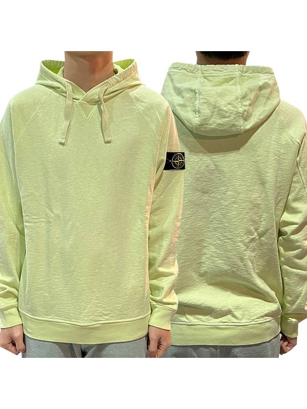 Men's Wappen Patch OLD Treatment Cotton Hoodie Green - STONE ISLAND - BALAAN 2