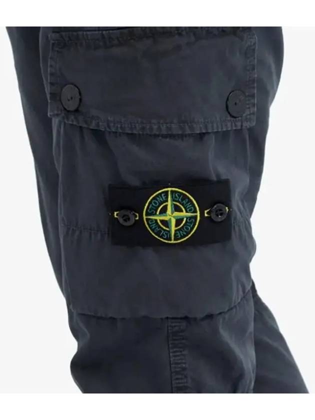 Wappen Patch Old Treatment Slim Fit Cargo Straight Pants Charcoal - STONE ISLAND - BALAAN 8