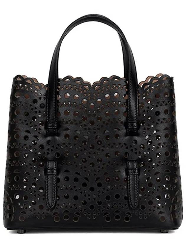 Mina 20 Vienne Wave Lux Calfskin Tote Bag Black - ALAIA - BALAAN 3