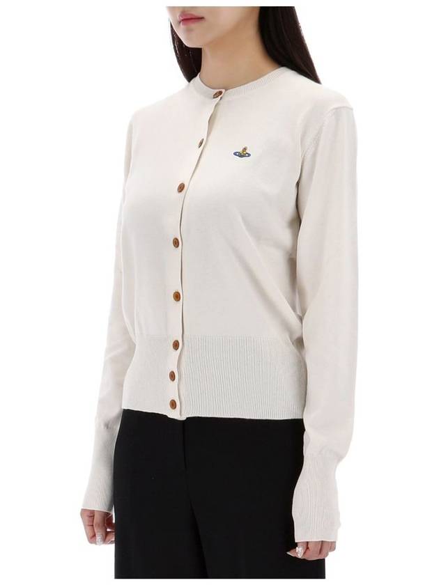 Bea Logo Cardigan Cream - VIVIENNE WESTWOOD - BALAAN 5