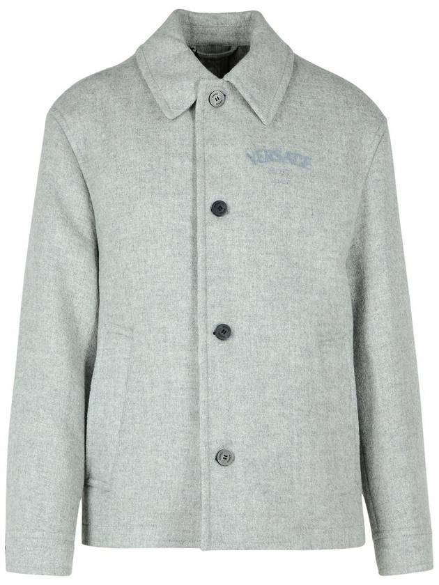 Versace Grey Wool Jacket - VERSACE - BALAAN 1