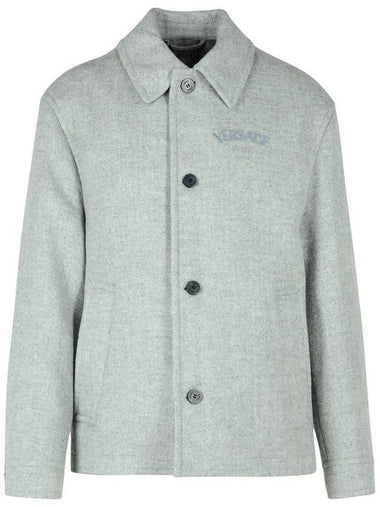 Versace Grey Wool Jacket - VERSACE - BALAAN 1