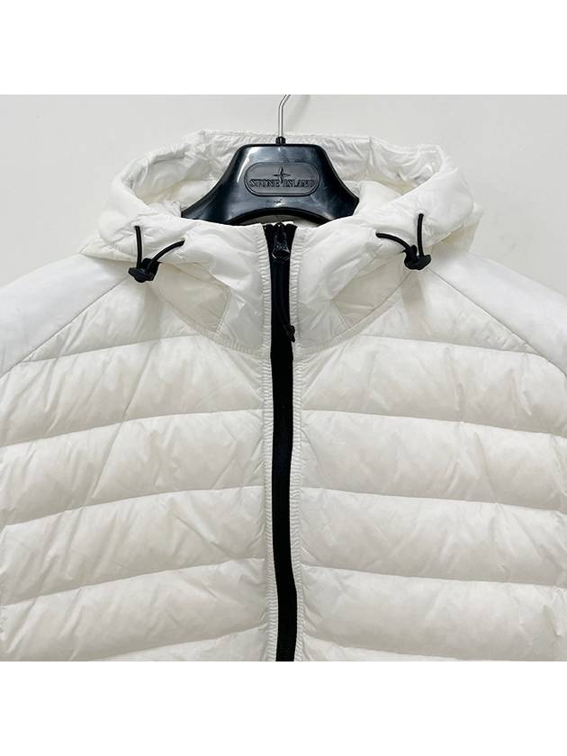 Loom Woven Chambers R Nylon Down TC Light Hoodie Down Jacket White - STONE ISLAND - BALAAN 9