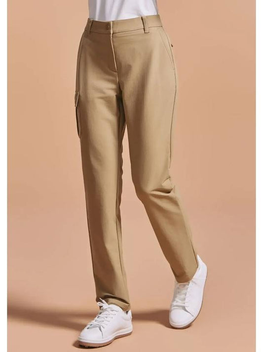 Women s Nylon Span One Pocket Cargo Pants Beige - CLEVELAND GOLF - BALAAN 2