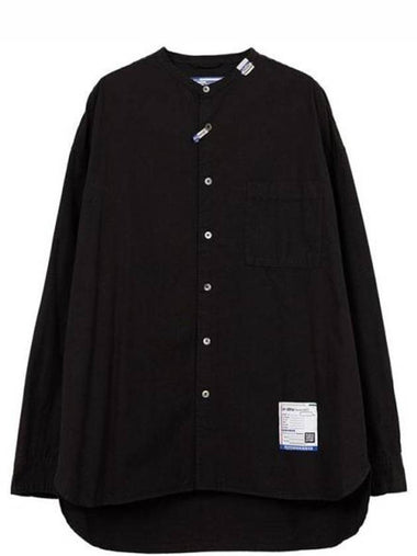 Band Collar Long Sleeve Shirt Black - MAISON MIHARA YASUHIRO - BALAAN 1