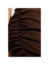 Sleeveless Tulle Short Dress Brown - SAINT LAURENT - BALAAN 6