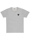 Heart patch short sleeve t shirt gray - COMME DES GARCONS PLAY - BALAAN 3