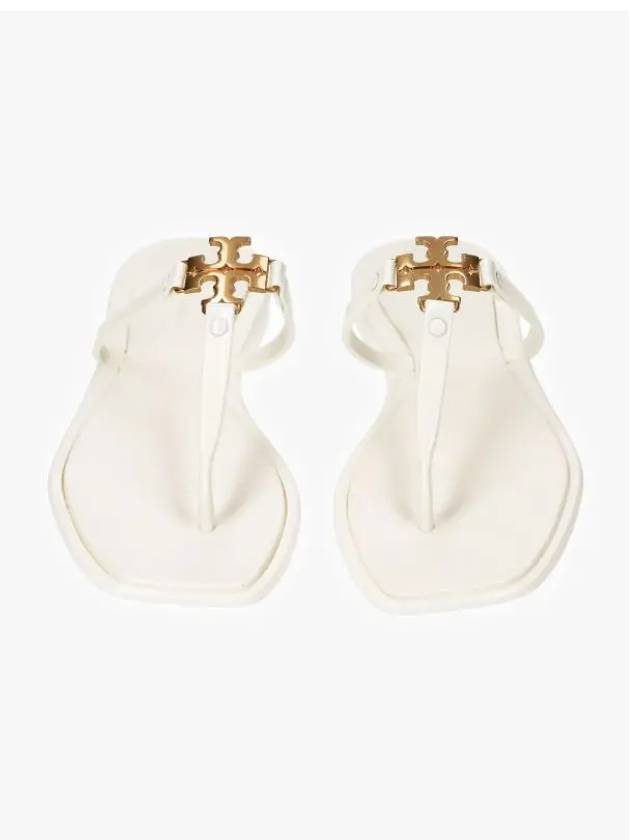 Roxanne Jelly Logo Flip Flops White - TORY BURCH - BALAAN 4