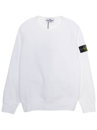 Kids Wappen Patch Crew Neck Sweatshirt White - STONE ISLAND - BALAAN 1