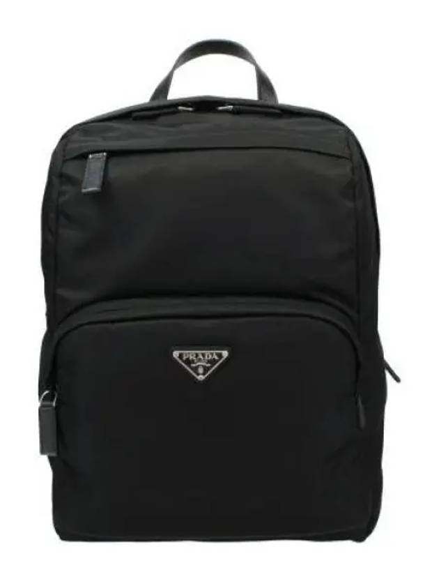 Triangle Logo Re-Nylon Backpack Black - PRADA - BALAAN 2