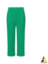 Pleated Straight Pants Green - ISSEY MIYAKE - BALAAN 2