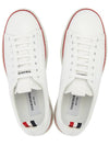 Tennis Vitello Calf Leather Low Top Sneakers White - THOM BROWNE - BALAAN 3