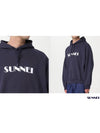 Logo Embroidered Drawstring Hoodie Dark Blue - SUNNEI - BALAAN 6