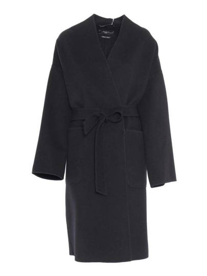 Eris Belt Virgin Wool Single Coat Black - MAX MARA - BALAAN 2