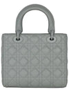 Lady Bag Medium Ultramatte Stone Gray M0565ILOI M41G - DIOR - BALAAN 3