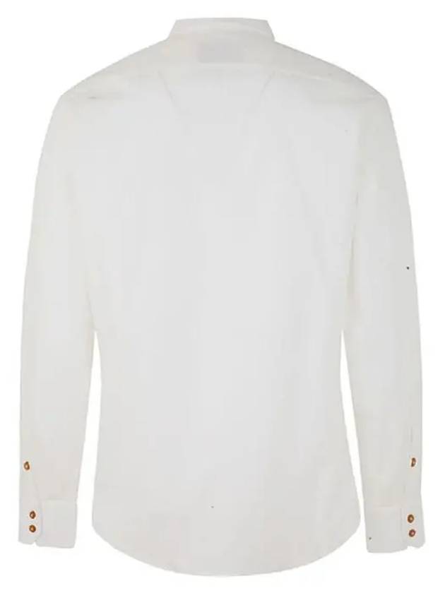 Men's Embroidered ORB Long Sleeve Shirt White - VIVIENNE WESTWOOD - BALAAN 3