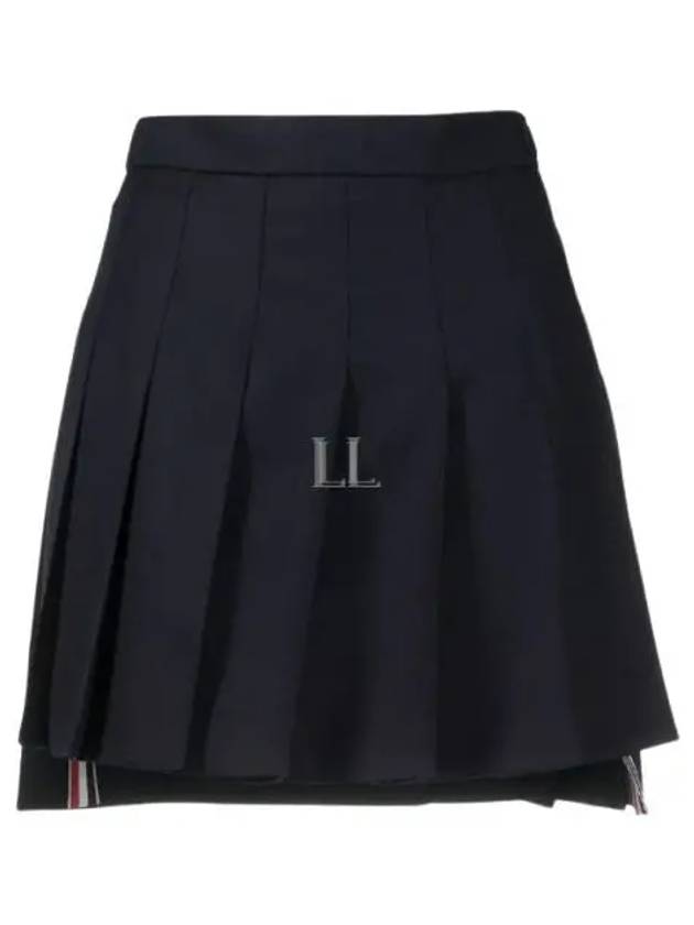 4-Bar Striped Mini Pleated Skirt Black - THOM BROWNE - BALAAN 2