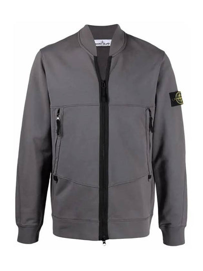 Wappen Patch Zip-up Bomber Jacket Grey - STONE ISLAND - BALAAN 2