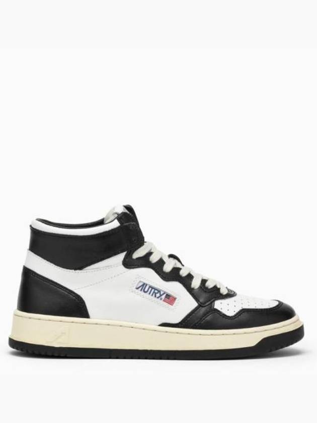 Medalist Leather High-Top Sneakers White Black - AUTRY - BALAAN 2