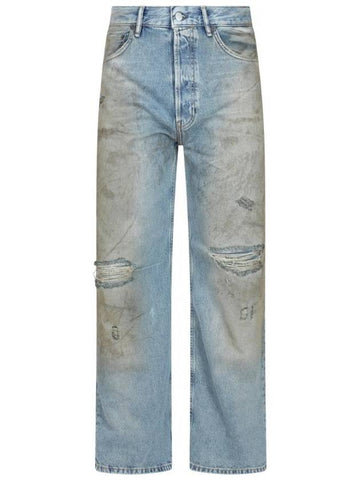 Logo Patch Distressed Jeans Blue - ACNE STUDIOS - BALAAN 1