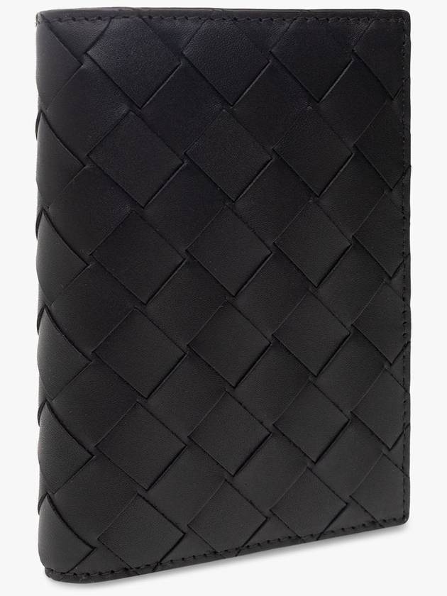 Intrecciato Leather Passport Wallet Black - BOTTEGA VENETA - BALAAN 5