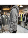 Center Back Stripe Cotton Zip Up Hoodie Light Grey - THOM BROWNE - BALAAN 5