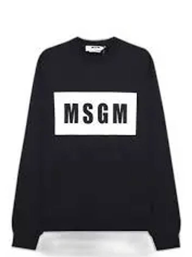 Box Logo Print Sweatshirt Black - MSGM - BALAAN 2