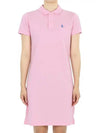 Women's Pony Logo Midi Dress Pink - POLO RALPH LAUREN - BALAAN 3