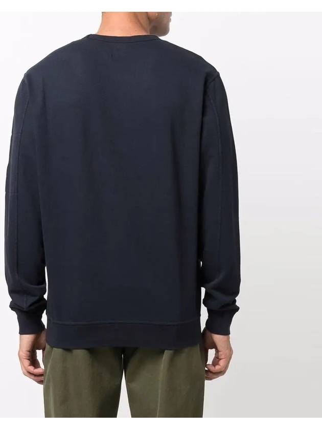 Men's Light Fleece Lens Wappen Sweatshirt Navy - CP COMPANY - BALAAN 4