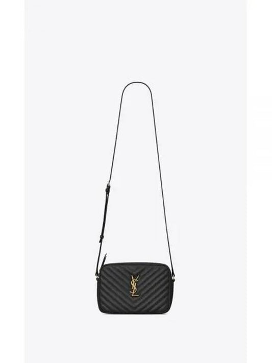 Lou Logo Quilting Cross Bag Black - SAINT LAURENT - BALAAN 2