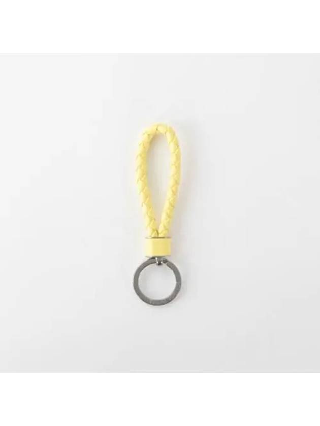 Intrecciato Lambskin Key Holder Sorbet - BOTTEGA VENETA - BALAAN 2