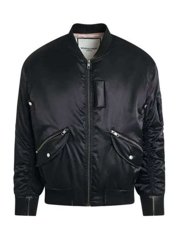 Men s Back Logo MA 1 Jacket Black 233215 - WOOYOUNGMI - BALAAN 1