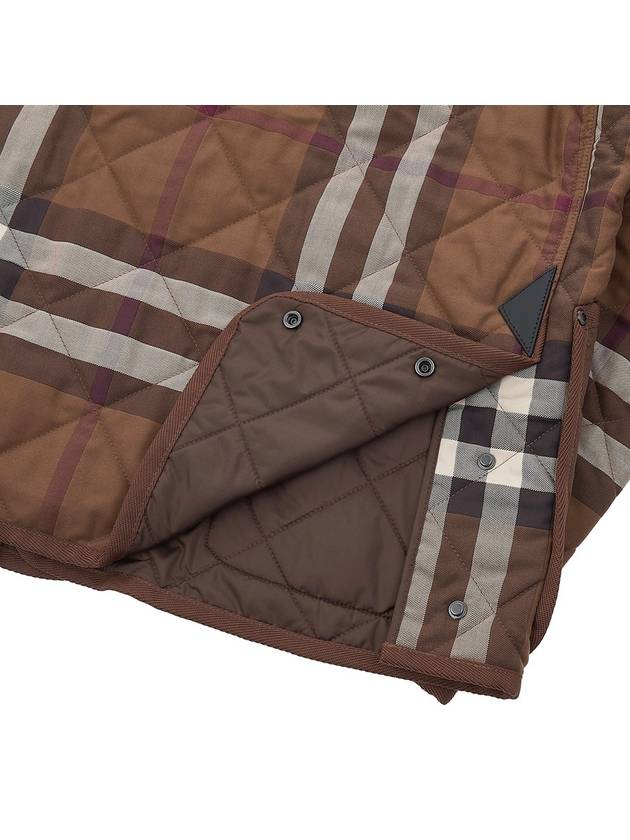 Check Stripe Quilted Bomber Jacket Brown - BURBERRY - BALAAN 9