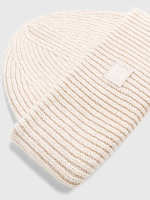 Small Face Logo Beanie Oatmeal Melange - ACNE STUDIOS - BALAAN 4