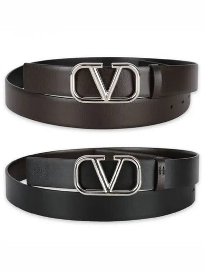 Buckle Leather Belt Brown - VALENTINO - BALAAN 2