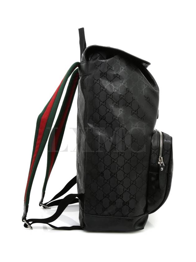 Crystal Black Backpack 500C Fiat Three Stripes Rucksack - GUCCI - BALAAN 4