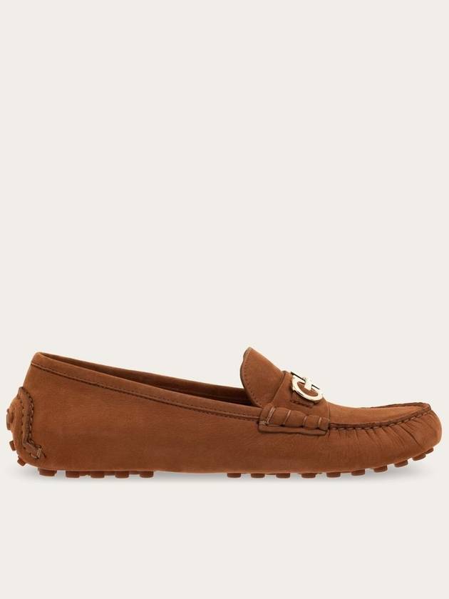 Gancini Driving Shoes Brown - SALVATORE FERRAGAMO - BALAAN 2