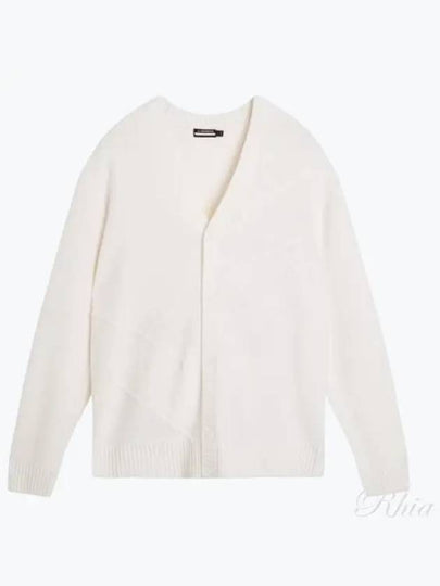 Clarke V-Neck Knit Cardigan White - J.LINDEBERG - BALAAN 2