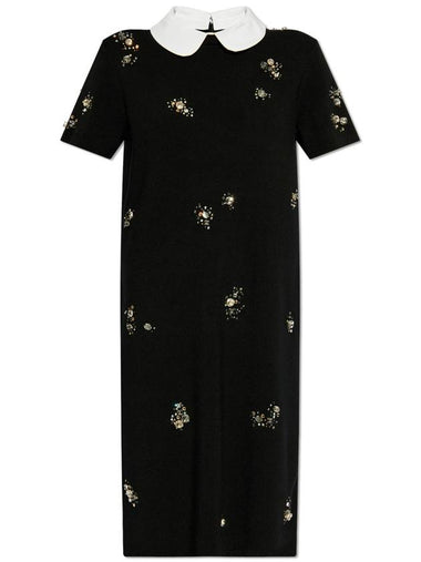 Tory Burch Wool Dress, Women's, Black - TORY BURCH - BALAAN 1