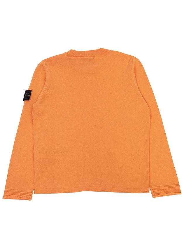 Kids Crewneck Knit Top Orange - STONE ISLAND - BALAAN 3